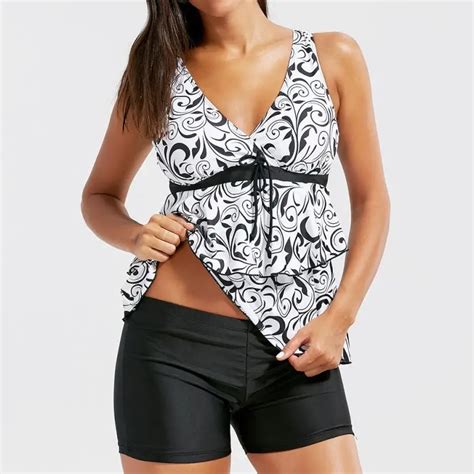 Plus Size Women Bikini Set Swimwear Sexy Printed Push Up Padded