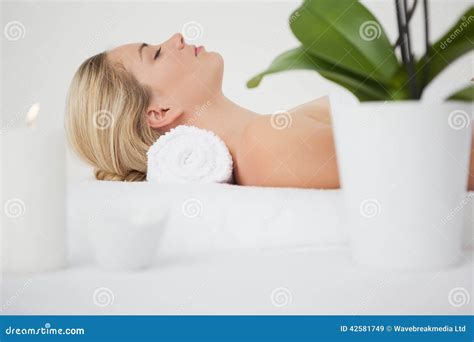 Beautiful Blonde Lying On Massage Table Stock Image Image Of Hotel Peaceful
