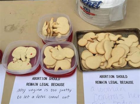 Vagina zu schön für herauskriechenden Fötus Kekse in Babyform für Abtreibung Unzensuriert
