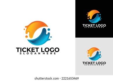 Ticket Logo Vector Design Template Stock Vector (Royalty Free ...