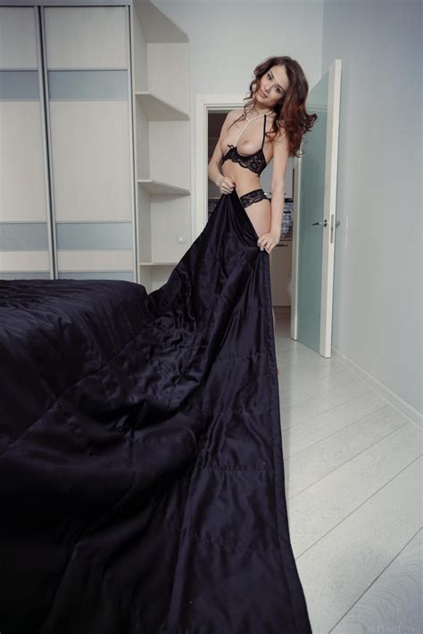 Teen Stunner Loretta A Is Getting Rid Of Her Black Lacy Lingerie For Some Nude Posing