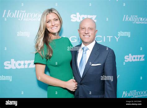 Montana Coady Albrecht Left And Starz Ceo Chris Albrecht Arrive At