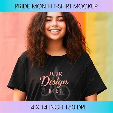 Pride Month T Shirt Mockup LGBTQ Shirt Mockup Gay Pride Tee Mockup Bella Canvas 3001 Mockup