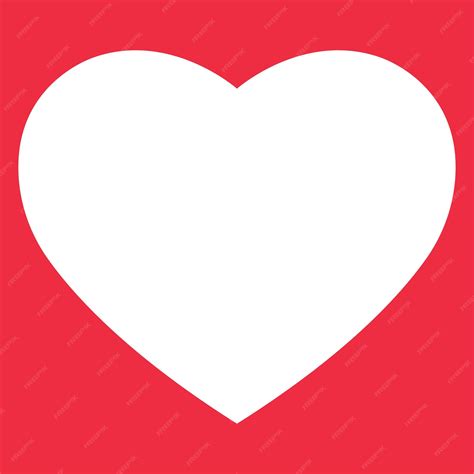 Vector White Heart Icon Symbol Premium Vector