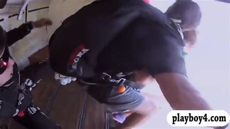 Three Huge Boobs Babes Skydiving Naked From 15000 Feet