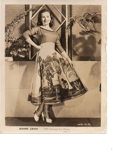 Jeanne Crain Wearing Hawaiian Skirt Print Ca 1950 Bandw 8x10 Movie Photo