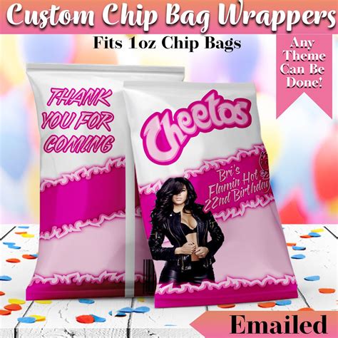 Custom Hot Cheetos Color Change Chip Bags Digital Télécharger Cheetos personnalisés Chip