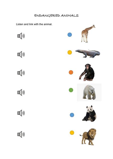 Endangered animals interactive exercise for 3 | Live Worksheets