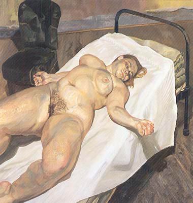 Naked Portait And A Green Chair 1999 Lucian Freud WikiArt Org