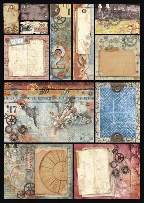 An Assortment Of Old Paper With Different Designs