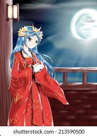 Anime Moon Girl Stock Illustration 213590500 | Shutterstock