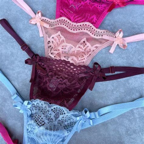 Lingerie Feminina Rendada Sexy Kit Calsinhas Fio Dental Parcelamento Sem Juros