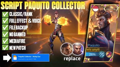 Script Skin Paquito Collector Full Effect Full Voice New Patch