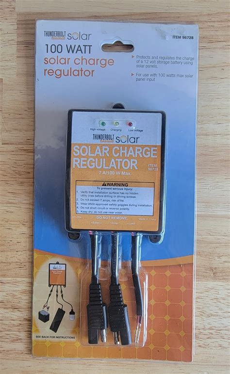 Thunderbolt 100 Watt Solar Charge Regulator Manual