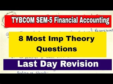 Tybcom Most Imp Theory Questions Fa Atul Sir Last Day Revision