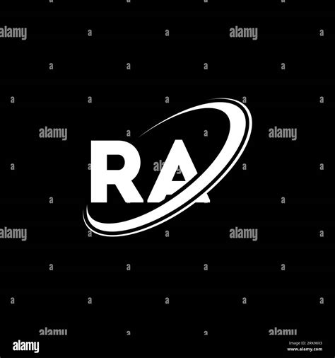 Ra R A Letter Logo Design Initial Letter Ra Linked Circle Uppercase