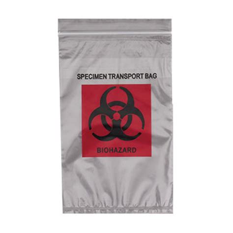 W X H Econo Zip Red Imprint Specimen Bags Action Health