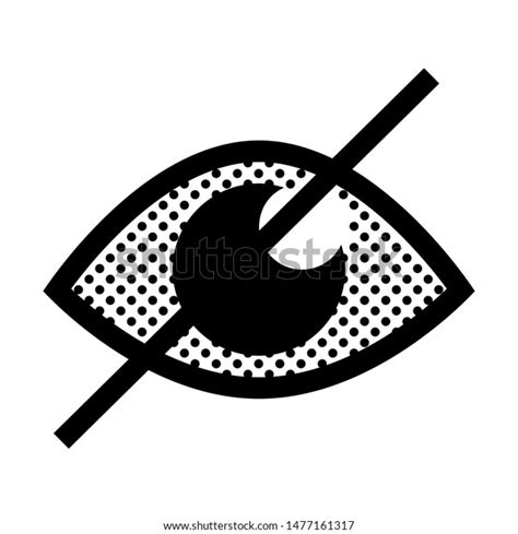 Eye Not Visible Invisible Hidden Icon Stock Vector Royalty Free