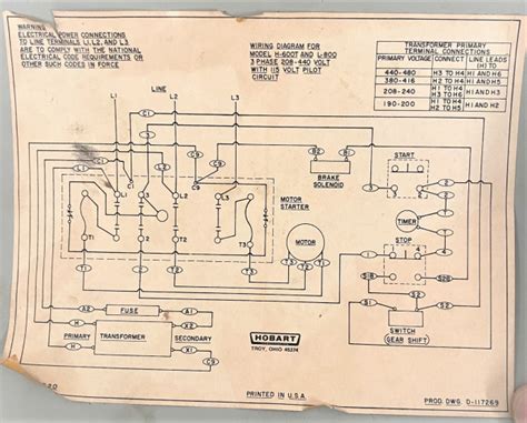 Hobart-H600-L800-Mixer-Wiring-Diagram