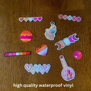 Subtle Lesbian Sticker Pack Sapphic Pride Sticker Set Hidden Lesbian Flag Stickers Discreet