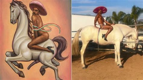 Fot Grafo Henry Jim Nez Recrea Pintura De Zapata Gay Lo Acusan De Pisotear Imagen Del