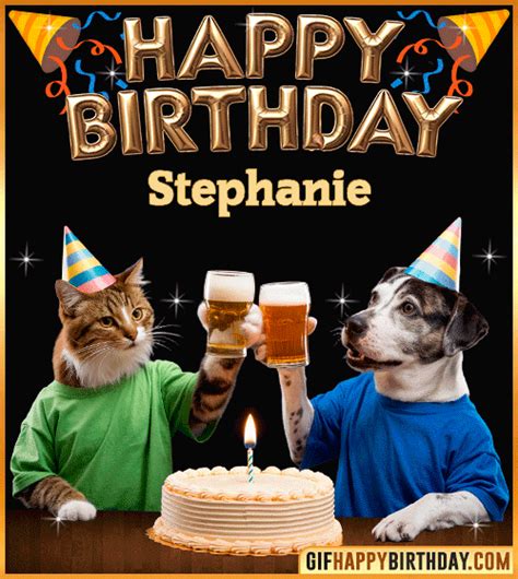 🎉 Happy Birthday Stephanie  🎂 Funny And Personalized Animated Wishes