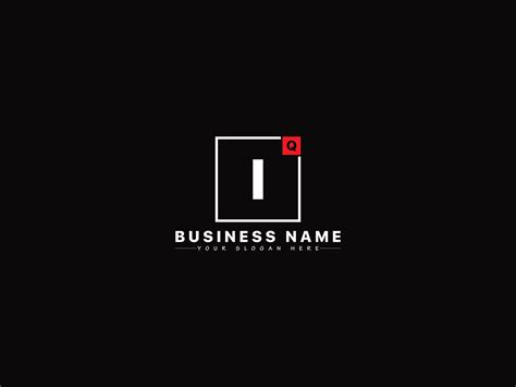 Monogram Qi Logo Letter Creative Square Shape Qi Business Logo Design