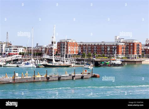 Modern development at Gunwharf Quays in Portsmouth harbour, Hampshire ...