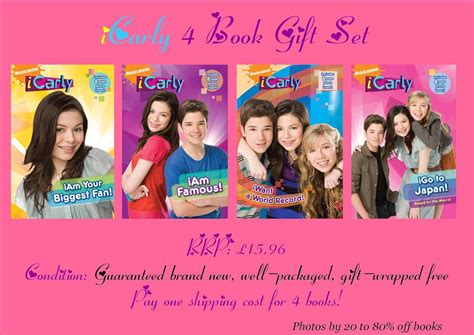 Nickelodeon Icarly Book T Set Collection Pack 4 Books Included