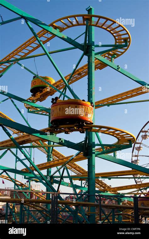 Kiddie Roller Coaster At County Fair Stock Photo - Alamy