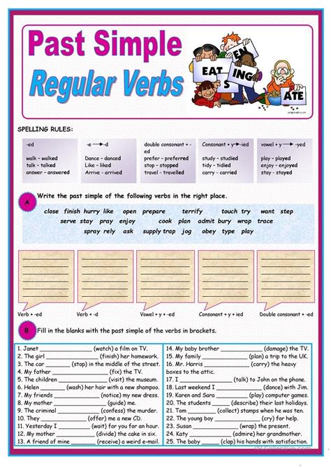 Free Printable Past Tense Verbs Worksheets Free Printable