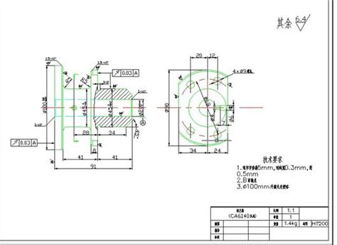 【041】法兰盘钻φ6mm孔夹具设计图纸下载工程图纸cad图纸 制造云 工程图纸