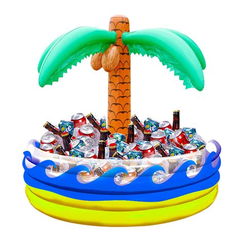 Custom Inflatable Beer Outdoor Ice Cooler Box Coconut Tree Shape Ice