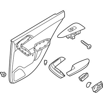 M Dfa Genuine Kia Panel Complete Rear Door Trim