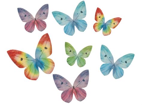 Borboletas Coloridas Hóstia 3 A 6cm 6unid Tudo Para Festas