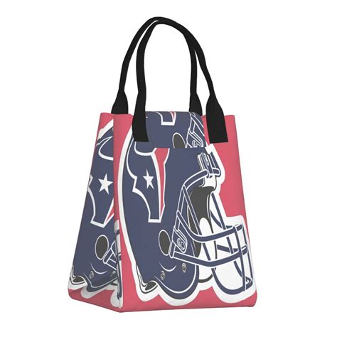 Houston Texans Lunch Bag Dupont Paper Tote Bags Reuseable Grocery