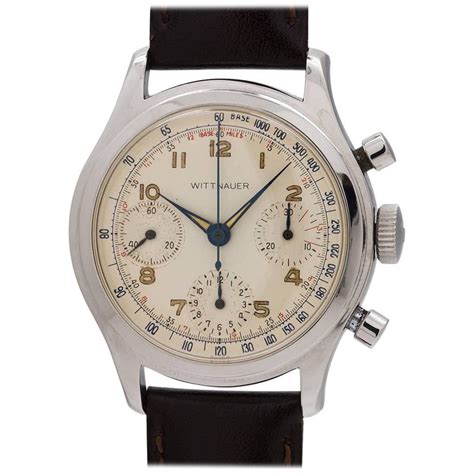 Wittnauer Stainless Steel Vintage Chronograph Manual Wristwatch Circa