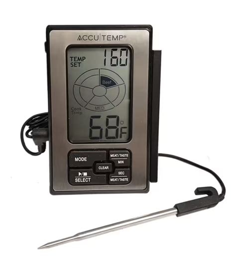 Accutemp Wired Meat Thermometer With Stainless Steel Probe Ares Kitchen And Baking Supplies