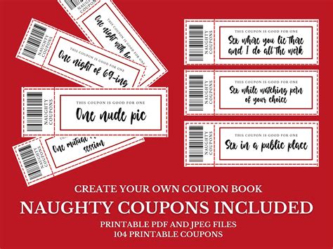 Naughty Sex Coupons Valentines Gift For Him Dirty Love Coupons Etsy
