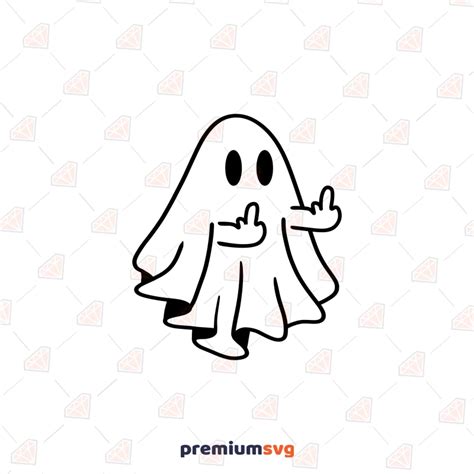 Middle Finger Ghost SVG Funny Halloween Ghost SVG PremiumSVG