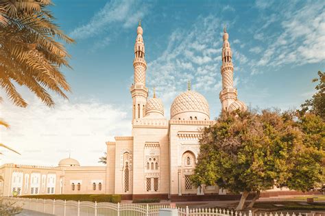 Jumeirah mosque architecture in Dubai, UAE. It is also an educational