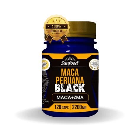 Maca Peruana Black Xtreme Maca Zma Caps Mg Sunfood