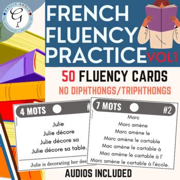 FRENCH Reading Fluency Cards For Adult Beginners By Gallicanglo TPT