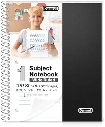 Amazon Five Star Spiral Notebook 1 Subject Wide Ruled Paper 10