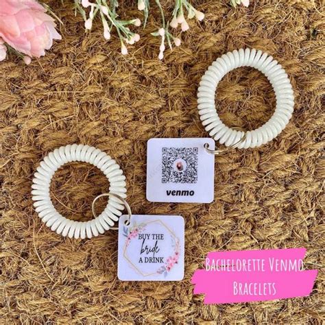 Venmo Bachelorette Bracelet Customized Venmo Qr Code Bachelorette Party