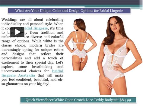 What Are Your Unique Color And Design Options For Bridal Lingerie