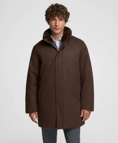 Утепленный плащ с водоотталкивающей обработкой в коричневом цвете RC ...