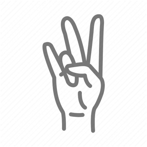 Asl Hand Sign Language Seven Number Seven Icon Download On Iconfinder