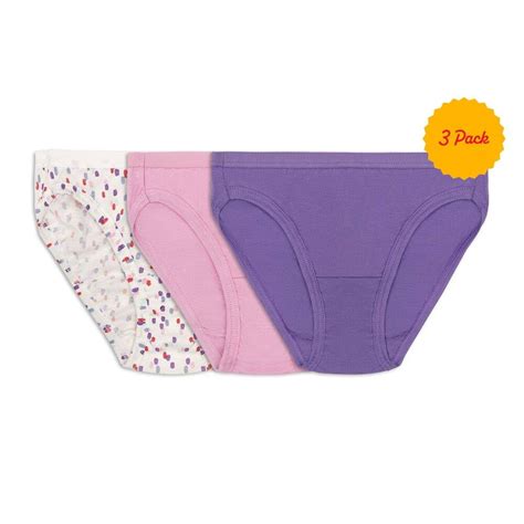 Bikini Fruit Of The Loom Para Ni A Algod N Premium Multicolor Piezas