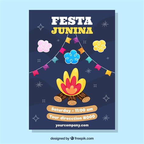 Capa Festa Junina - Modelo de capa de junina de festa criativa | Vetor Grátis